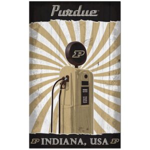 Purdue Boilermakers 11'' x 19'' Retro Pump Location Sign