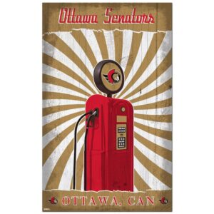 Ottawa Senators 11'' x 19'' Retro Pump Location Sign