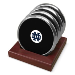 Silver Notre Dame Fighting Irish Four-Piece Coaster Set