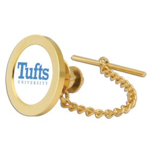 Gold Tufts University Jumbos Team Logo Tie Tack/Lapel Pin