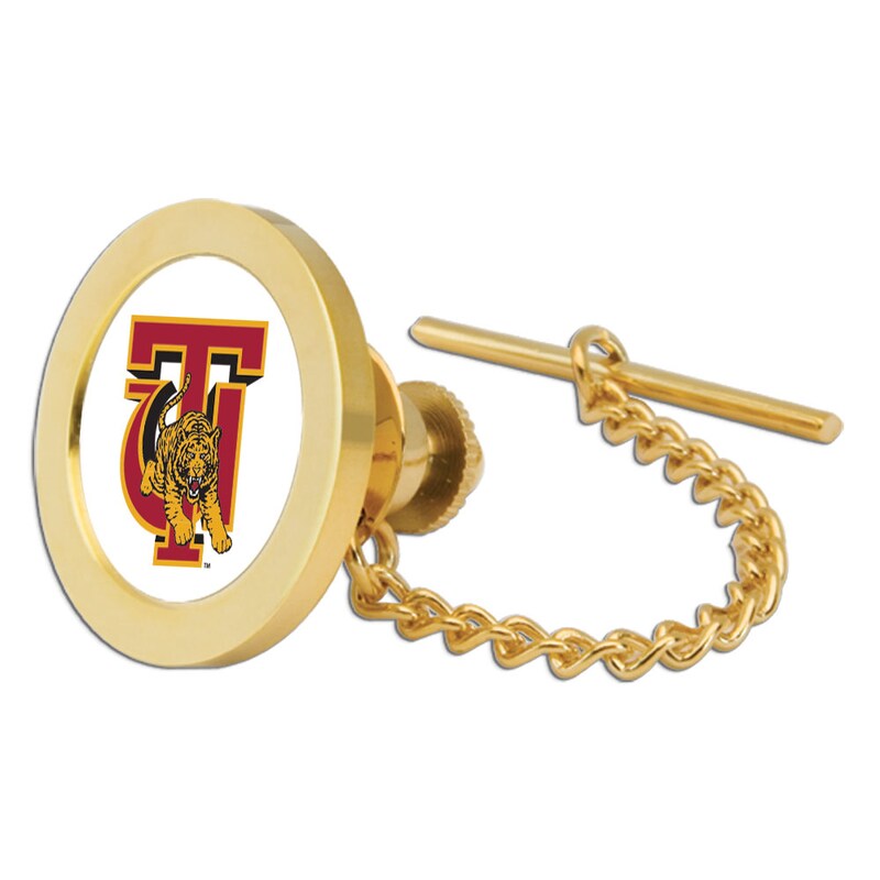 Gold Tuskegee Golden Tigers Team Logo Tie Tack/Lapel Pin