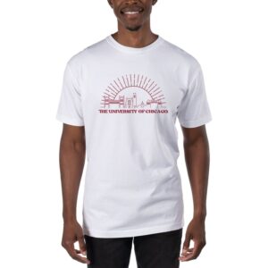 Men's Uscape Apparel White UChicago Maroons T-Shirt