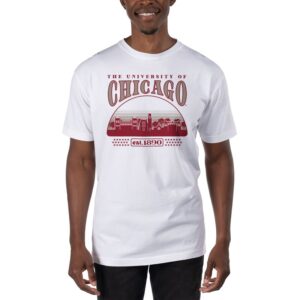 Men's Uscape Apparel White UChicago Maroons T-Shirt