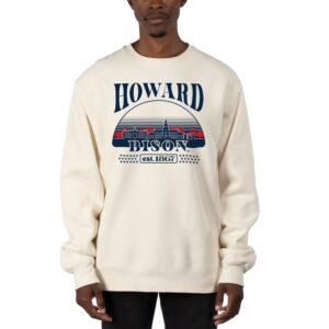 Men's Uscape Apparel Cream Howard Bison Premium Heavyweight Pullover Sweatshirt