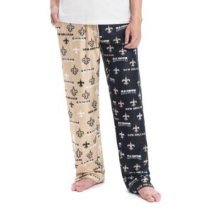 Men's Concepts Sport Black/Gold New Orleans Saints Breakthrough AOP Knit Split Pants