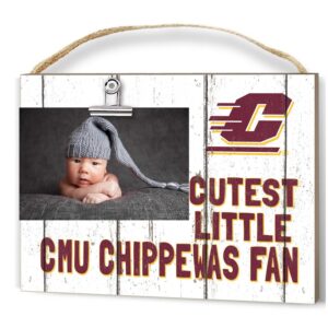 Central Michigan Chippewas 8'' x 10'' Cutest Little Fan Weathered Team Logo Clip Photo Frame