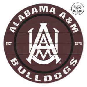 Alabama A&M Bulldogs 20'' x 20'' Indoor/Outdoor Team Color Circle Sign