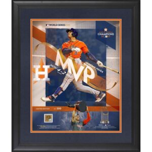 Jeremy Peña Houston Astros 2022 MLB World Series MVP Framed 16" x 20" Collage with a Piece of Game-Used World Series Dirt - Limited Edition #1/500