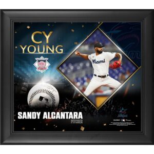 Sandy Alcantara Miami Marlins Framed 15" x 17" 2022 National League Cy Young Award Collage