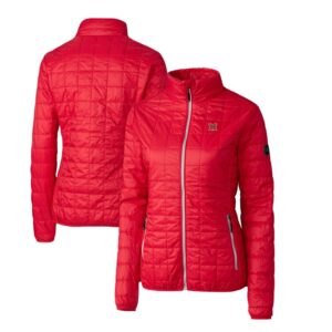 Women's Cutter & Buck Red Miami University RedHawks Rainier Eco Insulated Puffer Full-Zip Jacket