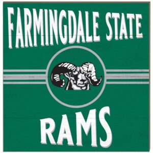 SUNY Farmingdale State Rams 10" x 10" Retro Team Sign