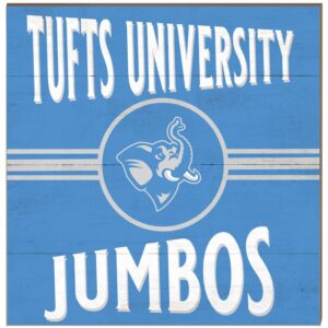 Tufts University Jumbos 10" x 10" Retro Team Sign