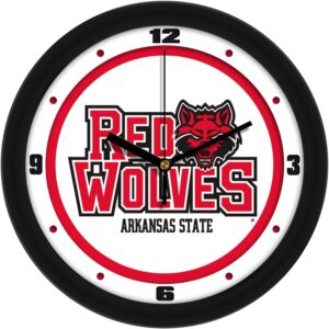 Arkansas State Red Wolves 11.5'' Suntime Premium Glass Face Traditional Logo Wall Clock