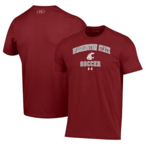 Men's Under Armour Crimson Washington State Cougars Soccer Arch Over Performance T-Shirt