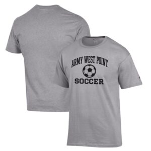 Men's Champion Gray Army Black Knights Soccer Icon T-Shirt