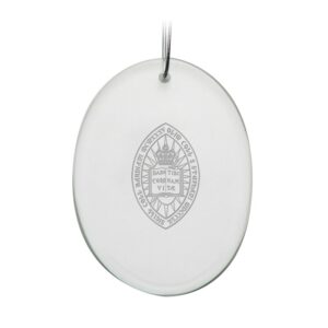 Bard College Raptors Team Logo 2.75'' x 3.75'' Glass Oval Ornament