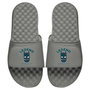 Men's ISlide x BreakingT Jason Kelce Gray NFLPA Legend Slide Sandals