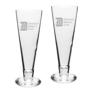Detroit Mercy Titans Primary Logo 16oz. 2-Piece Classic Beer Pilsner Set