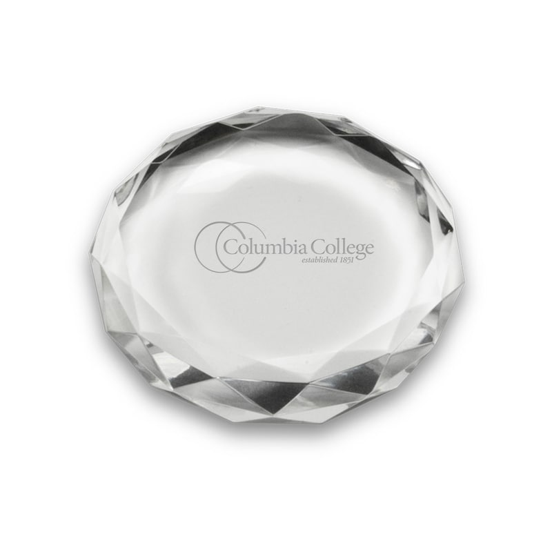 Columbia College of Missouri Cougars 3'' Optic Crystal Faceted Paperweight