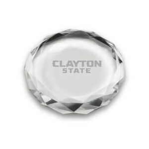 Clayton State Lakers 3'' Optic Crystal Faceted Paperweight