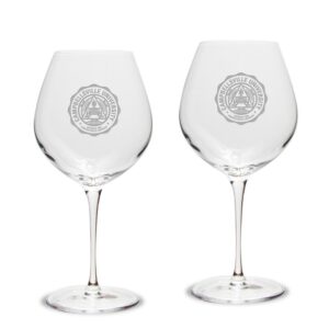 Campbellsville Tigers 22oz. 2-Piece Luigi Bormioli Titanium Robusto Wine Glass Set