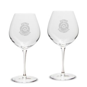 Alfred University Saxons 22oz. 2-Piece Luigi Bormioli Titanium Robusto Wine Glass Set