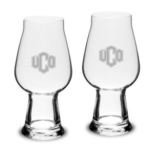 Central Oklahoma Bronchos 18.25oz. Luigi Bormioli IPA Beer Glass Set