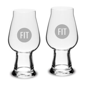 SUNY Fashion Institute of Technology Tigers 18.25oz. Luigi Bormioli IPA Beer Glass Set