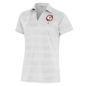 Women's Antigua White Louisville Black Caps Compass Polo
