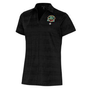 Women's Antigua Black Jacksonville Red Caps Compass Polo