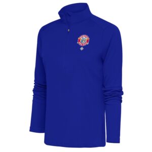 Women's Antigua Royal Memphis Red Sox Tribute Half-Zip Pullover Top