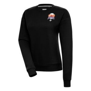 Women's Antigua Black Chicago American Giants Victory Crewneck Pullover Sweatshirt