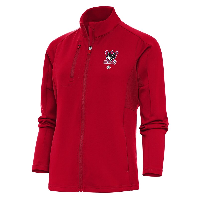 Women's Antigua Red Detroit Wolves Generation Full-Zip Jacket