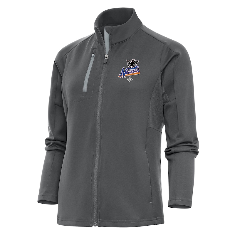 Women's Antigua Charcoal Newark Eagles Generation Full-Zip Jacket
