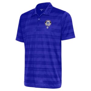 Men's Antigua Royal Atlanta Black Crackers Compass Polo