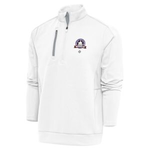 Men's Antigua White Washington Black Senators Generation Quarter-Zip Pullover Top