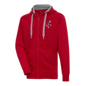 Men's Antigua Red Birmingham Black Barons Victory Full-Zip Hoodie