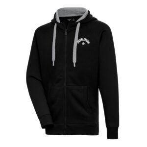 Men's Antigua Black Seattle Steelheads Victory Full-Zip Hoodie