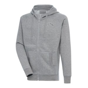 Men's Antigua Heather Gray Seattle Steelheads Victory Full-Zip Hoodie