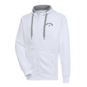 Men's Antigua White Seattle Steelheads Victory Full-Zip Hoodie