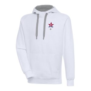 Men's Antigua White Detroit Stars Victory Pullover Hoodie