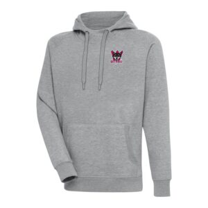 Men's Antigua Heather Gray Detroit Wolves Victory Pullover Hoodie