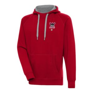 Men's Antigua Red Detroit Wolves Victory Pullover Hoodie