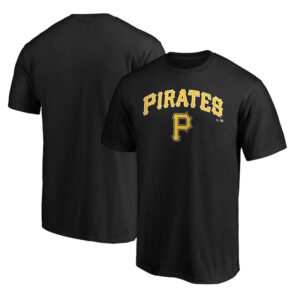 Men's Black Pittsburgh Pirates Team Lock Up Wordmark T-Shirt