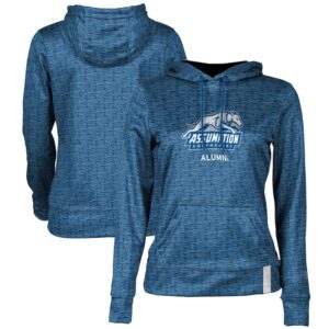 Women's ProSphere  Blue Assumption Greyhounds Alumni Name Drop Pullover Hoodie