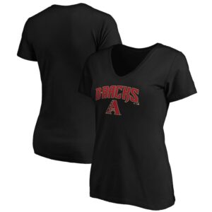 Women's Black Arizona Diamondbacks Core Team Lock Up V-Neck T-Shirt