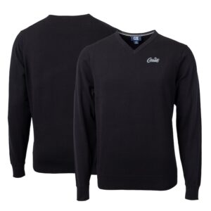 Men's Cutter & Buck Black UCF Knights Citronaut Logo Lakemont Tri-Blend Big & Tall V-Neck Pullover Sweater