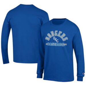 Men's Champion Royal Oklahoma City Dodgers Jersey Long Sleeve T-Shirt