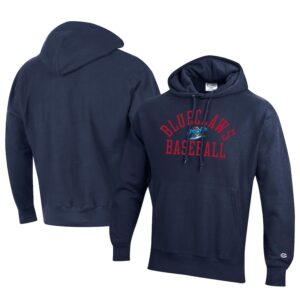 Men's Champion Navy Jersey Shore BlueClaws Baseball Reverse Weave Pullover Hoodie