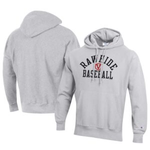Men's Champion Gray Visalia Rawhide Baseball Reverse Weave Pullover Hoodie